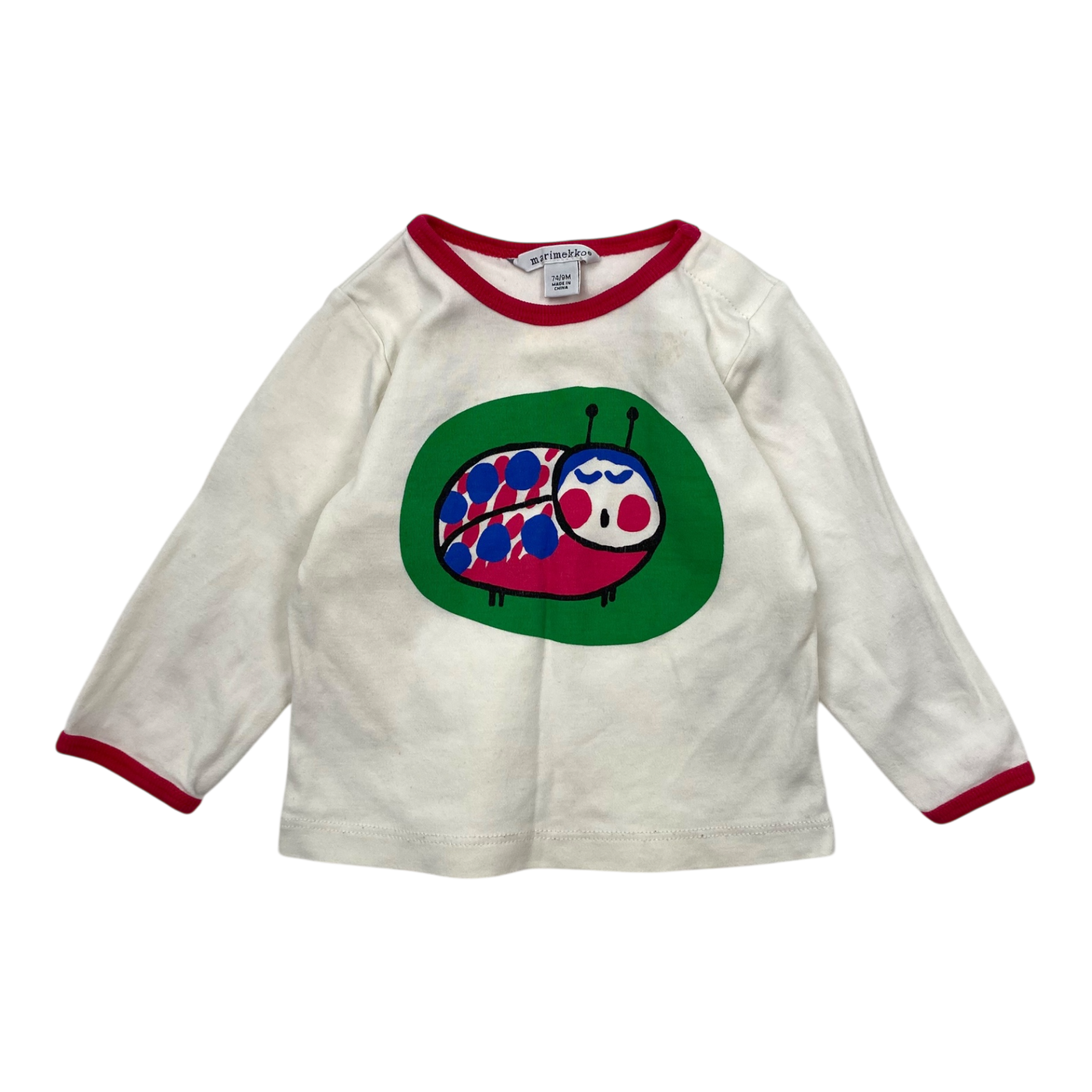 Marimekko tricot shirt, white | 74cm