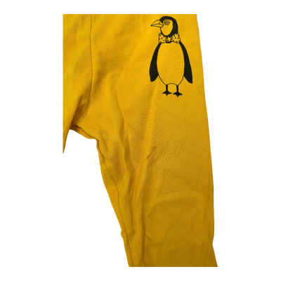 Mini Rodini leggings, yellow penguin | 92/98cm