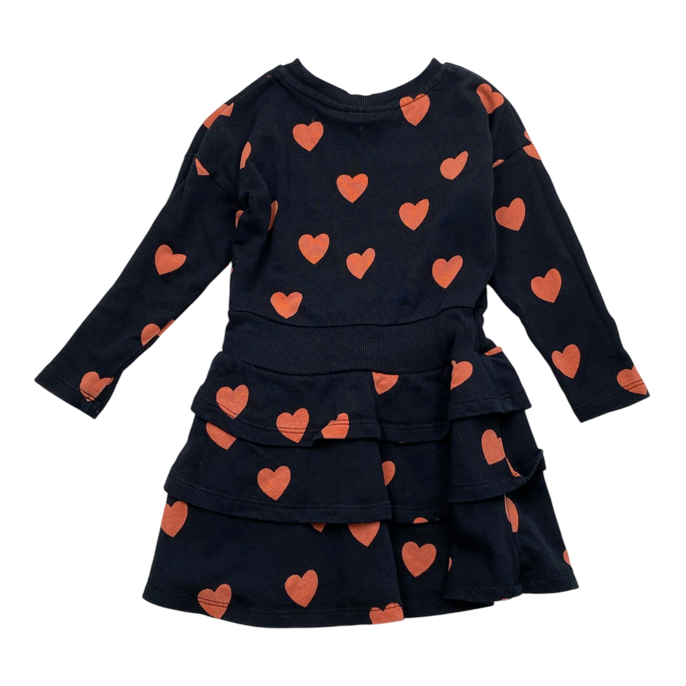 Mini Rodini sweat dress, hearts | 80/86cm