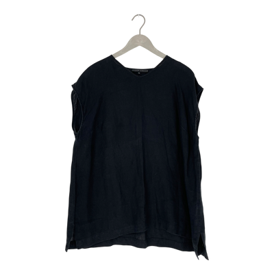 Ritva Falla woven linen tunic, black | woman XL