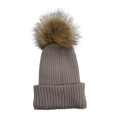 Gugguu Merino pelziger Mütze, Mandel | Xl