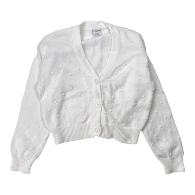 Polarn O. Pyret knit cardigan, white | 134cm