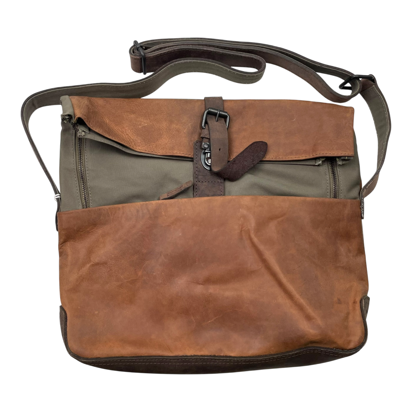 Harold's Bags leather messenger bag M, nature