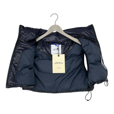 Embassy of Bricks and Logs vienna puffer vest, shiny dark navy | unisex S