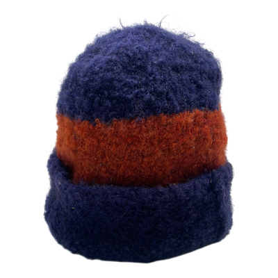 Marimekko emma beanie, orange / blue | onesize