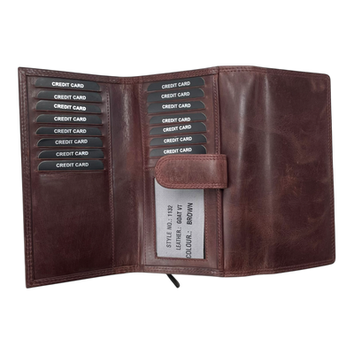 Holzrichter leather wallet, brown