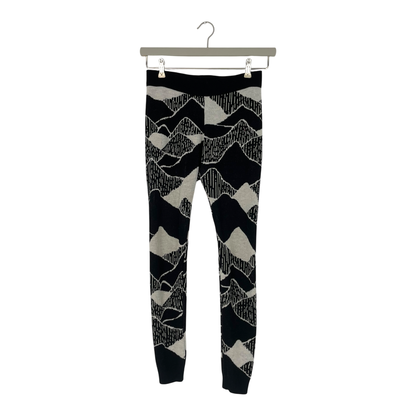 Uhana merino wool leggings, black/white | woman S