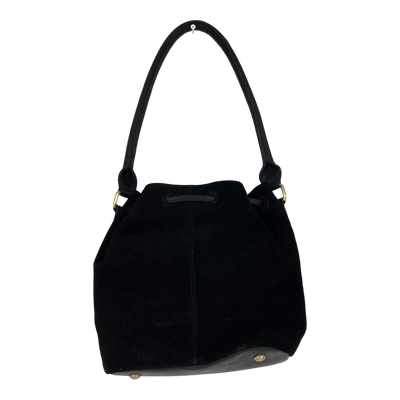 Holzrichter suede bucket bag, black