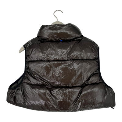 Embassy of Bricks and Logs vienna puffer vest, shiny dark brown | unisex S