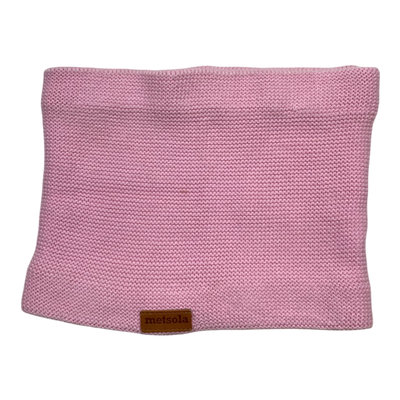 Metsola knit cotton tube scarf, pink | onesize