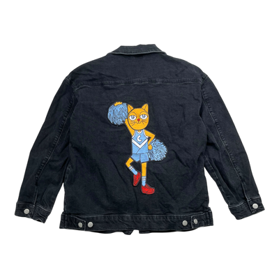 Mini Rodini denim jacket, cheer cat | 140/146cm