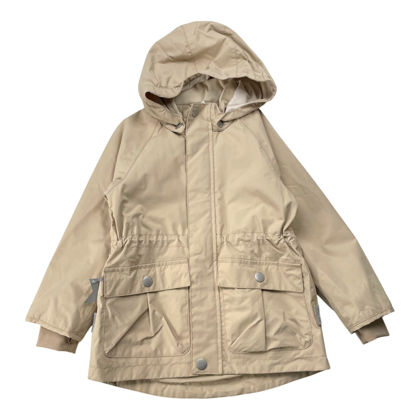 Mini A Ture matallure midseason jacket, almond | 104cm