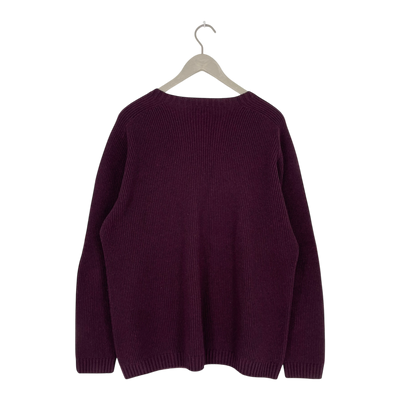 North Outdoor merino sweater, burgundy | woman 2XL