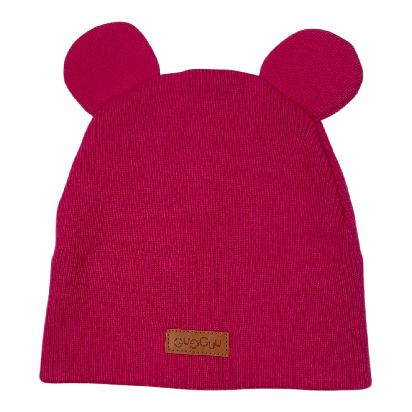 Gugguu cotton knitted beanie, raspberry | 52-53cm