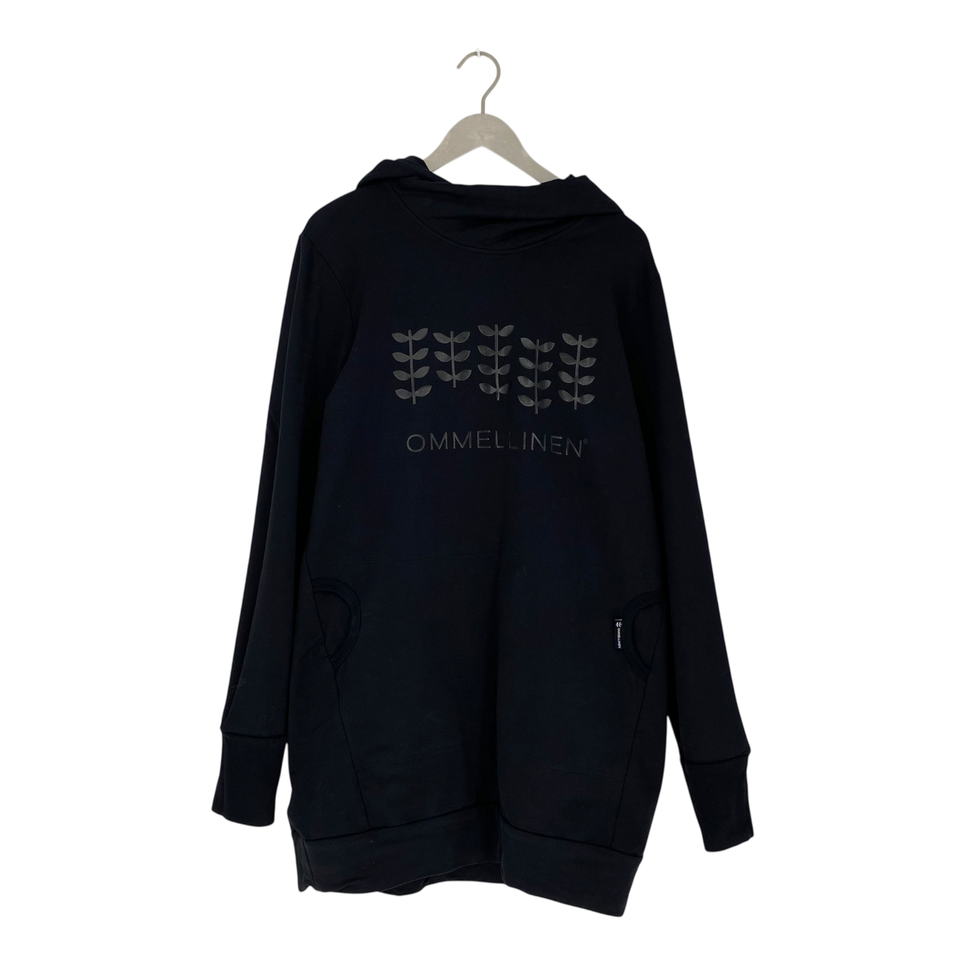 Ommellinen hoodie tunic, black | woman XXL