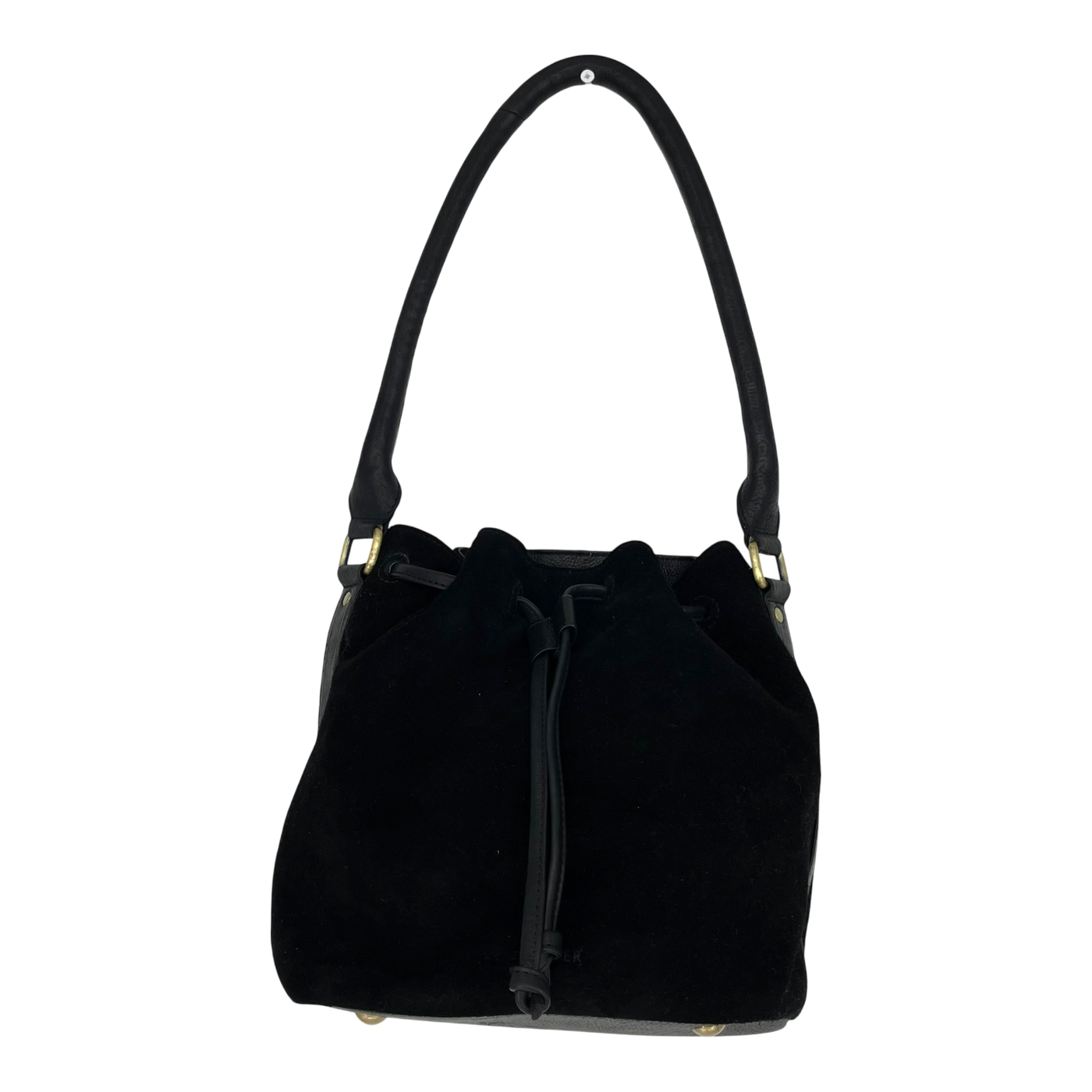 Holzrichter suede bucket bag, black