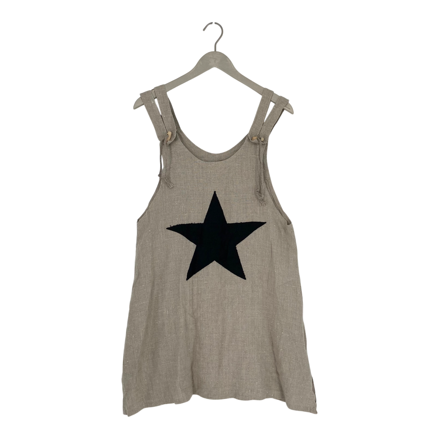 Bypias linen tunic dress, star | woman S