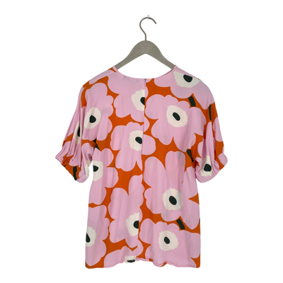 Marimekko pokkari unikko t-shirt blouse, pink/orange | woman 38