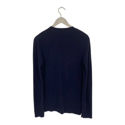 COS wool knit cardigan, dark blue | woman L