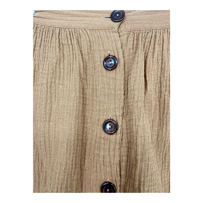 Kaiko muslin button skirt, caramel | woman M