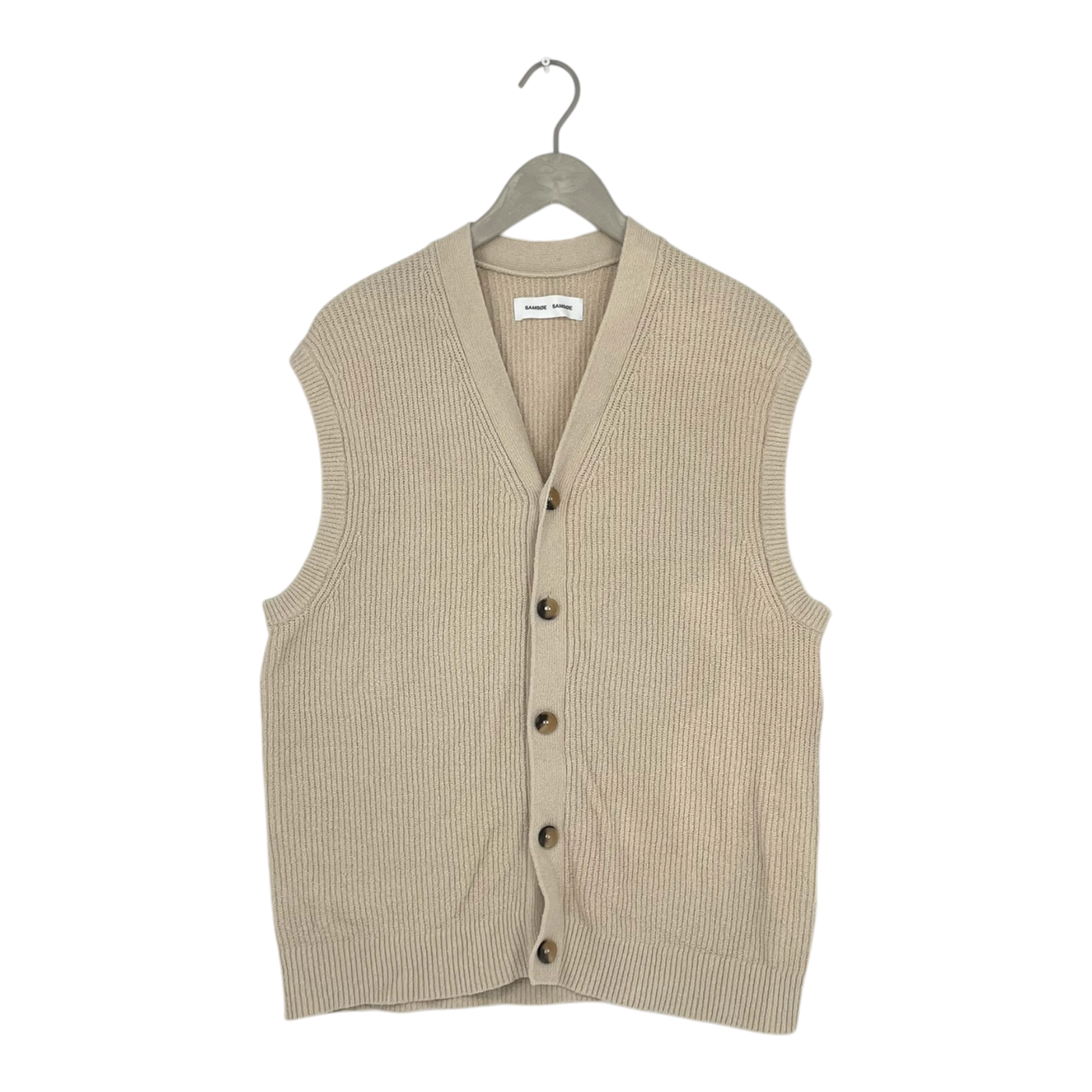 Samsøe Samsøe knitted vest, wheat | man M