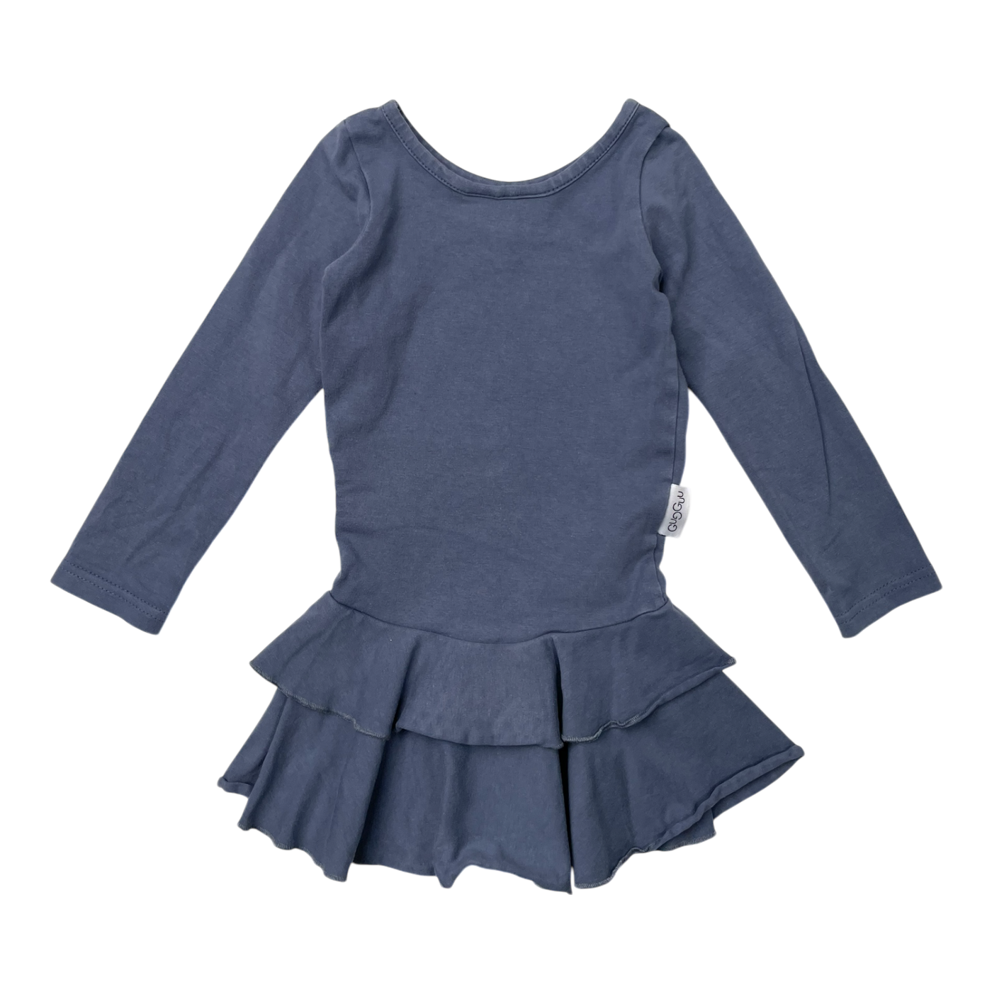 Gugguu frilla dress, blue | 74cm