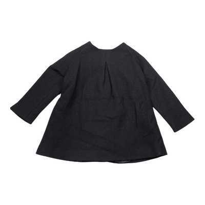 Metsola wool coat, black | 98/104cm