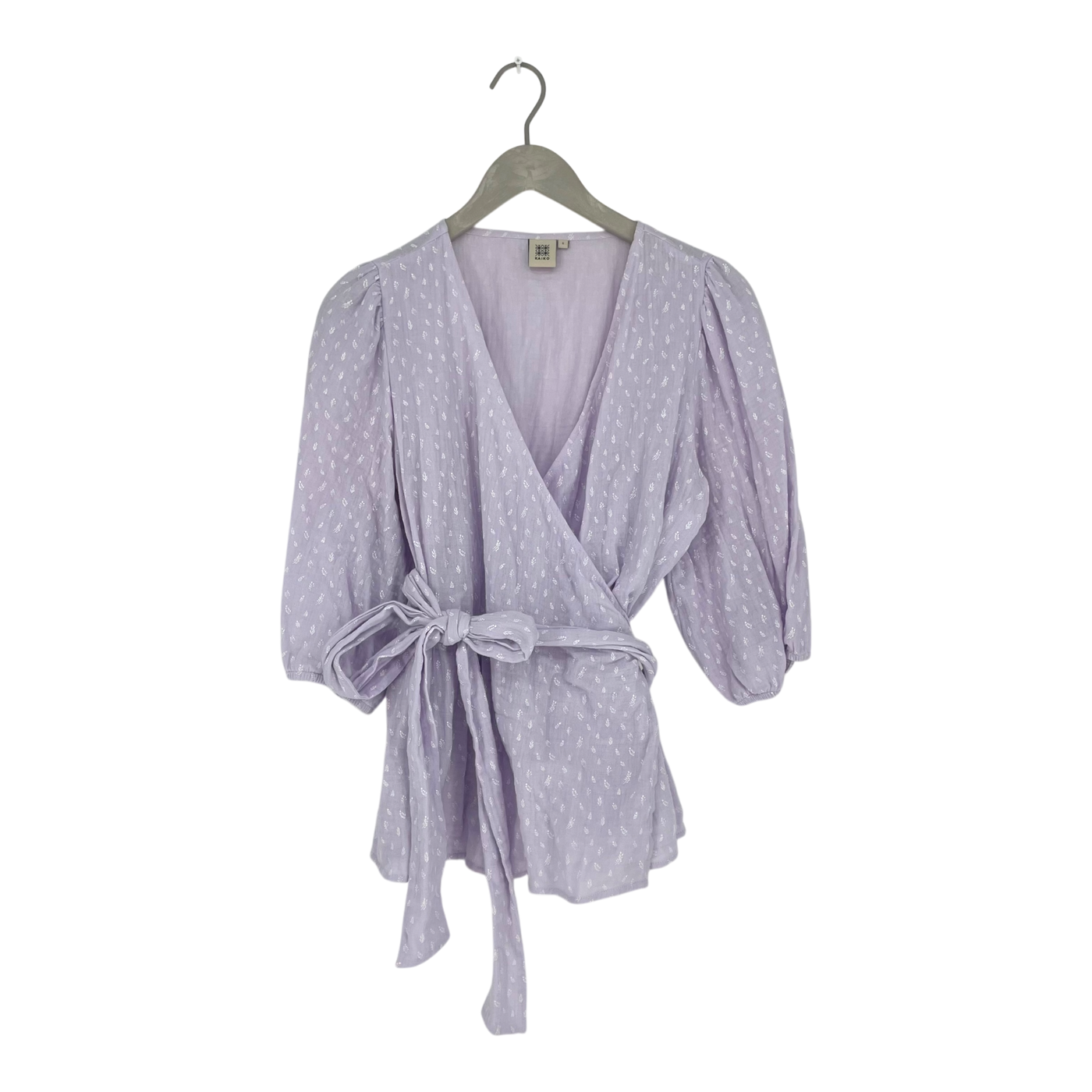 Kaiko muslin wrap blouse, mauve | woman S