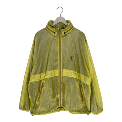 Embassy of Bricks and Logs marpak rain jacket, lime green | woman L