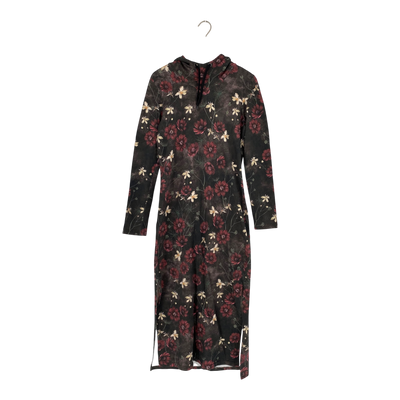 Versonpuoti hooded tricot dress, flowers | woman L