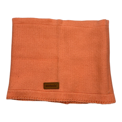 Metsola knit cotton tube scarf, coral | onesize