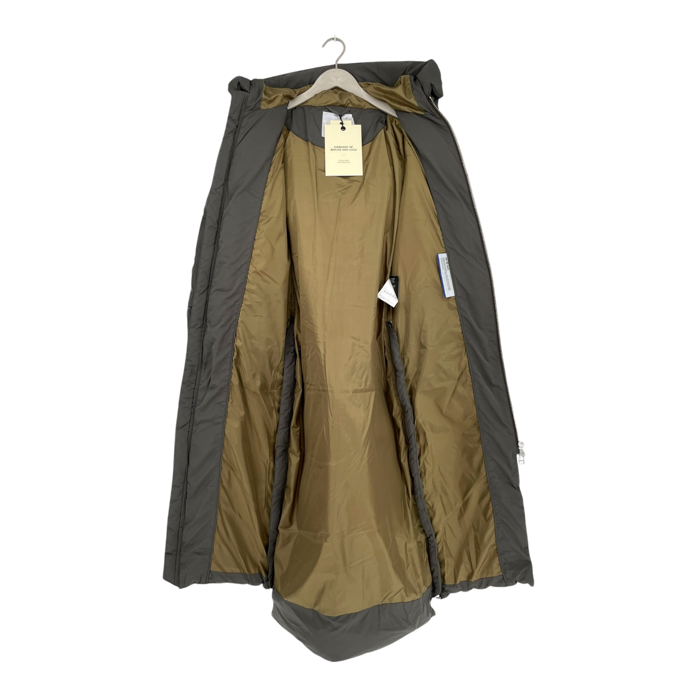 Embassy of Bricks and Logs lourdes puffer jacket, grey | unisex S