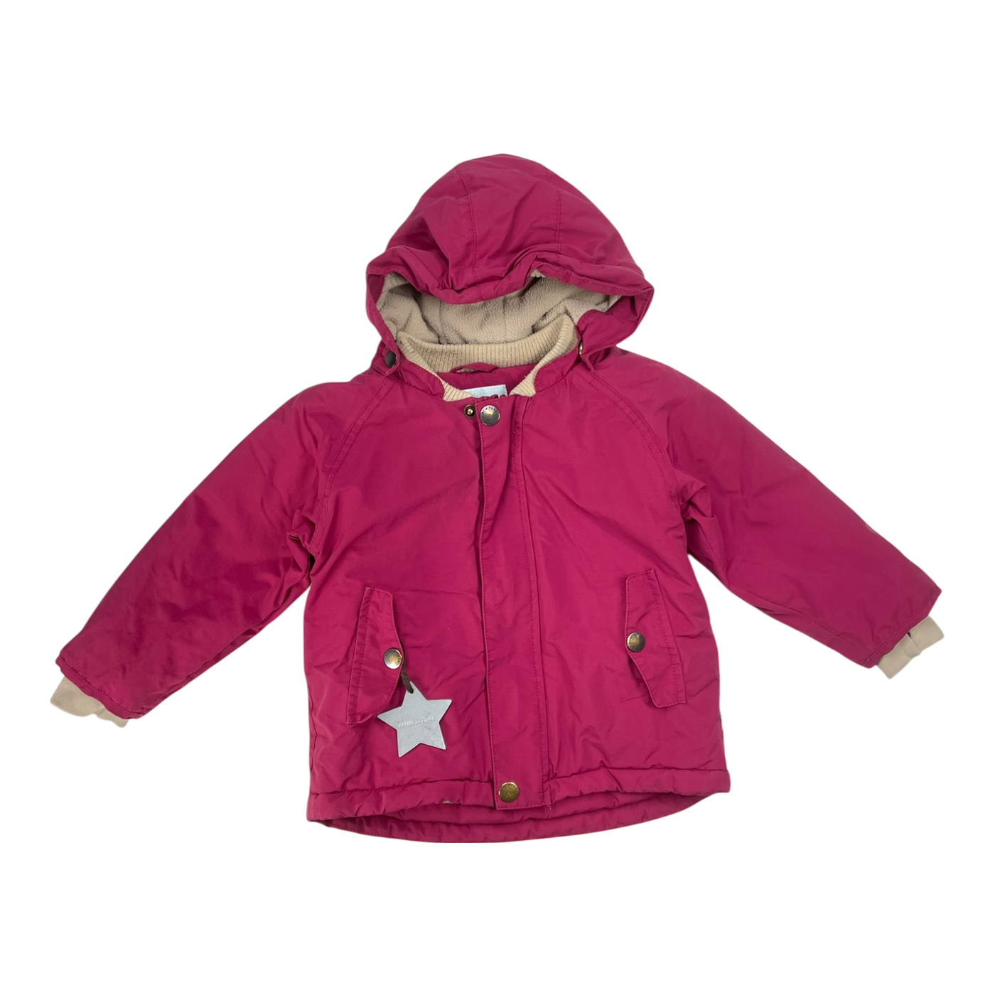 Mini A Ture fleece lined winter jacket, burgundy | 86cm