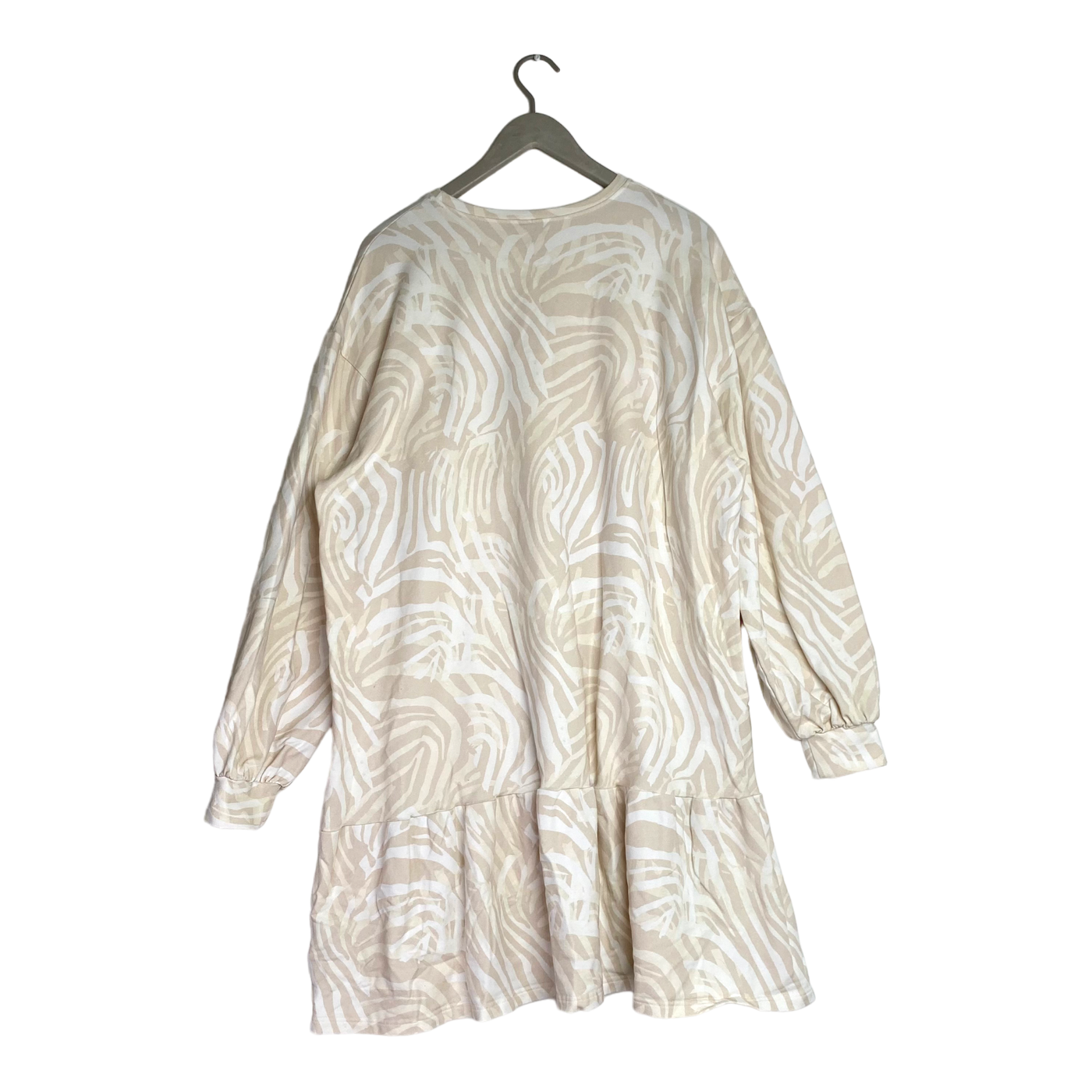 Kaiko ruffle sweatshirt dress, zebra | woman XL