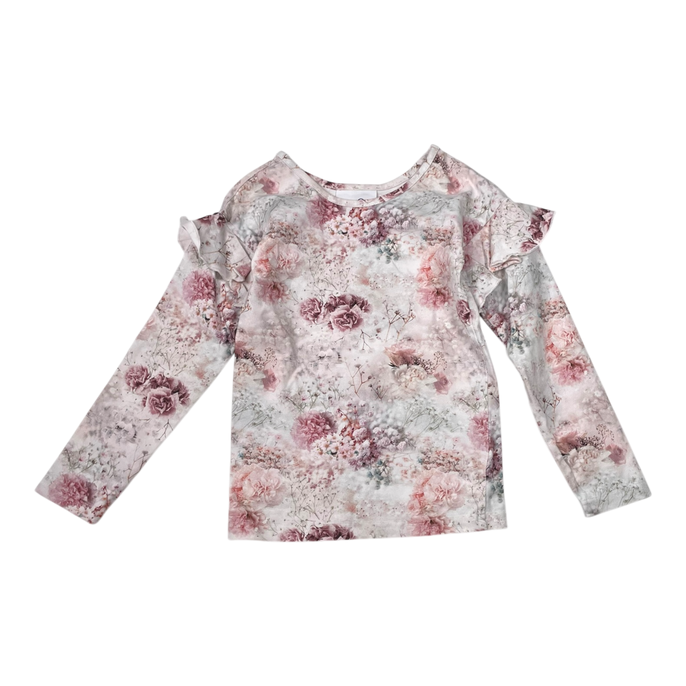 Gugguu frill shirt, flower | 104cm