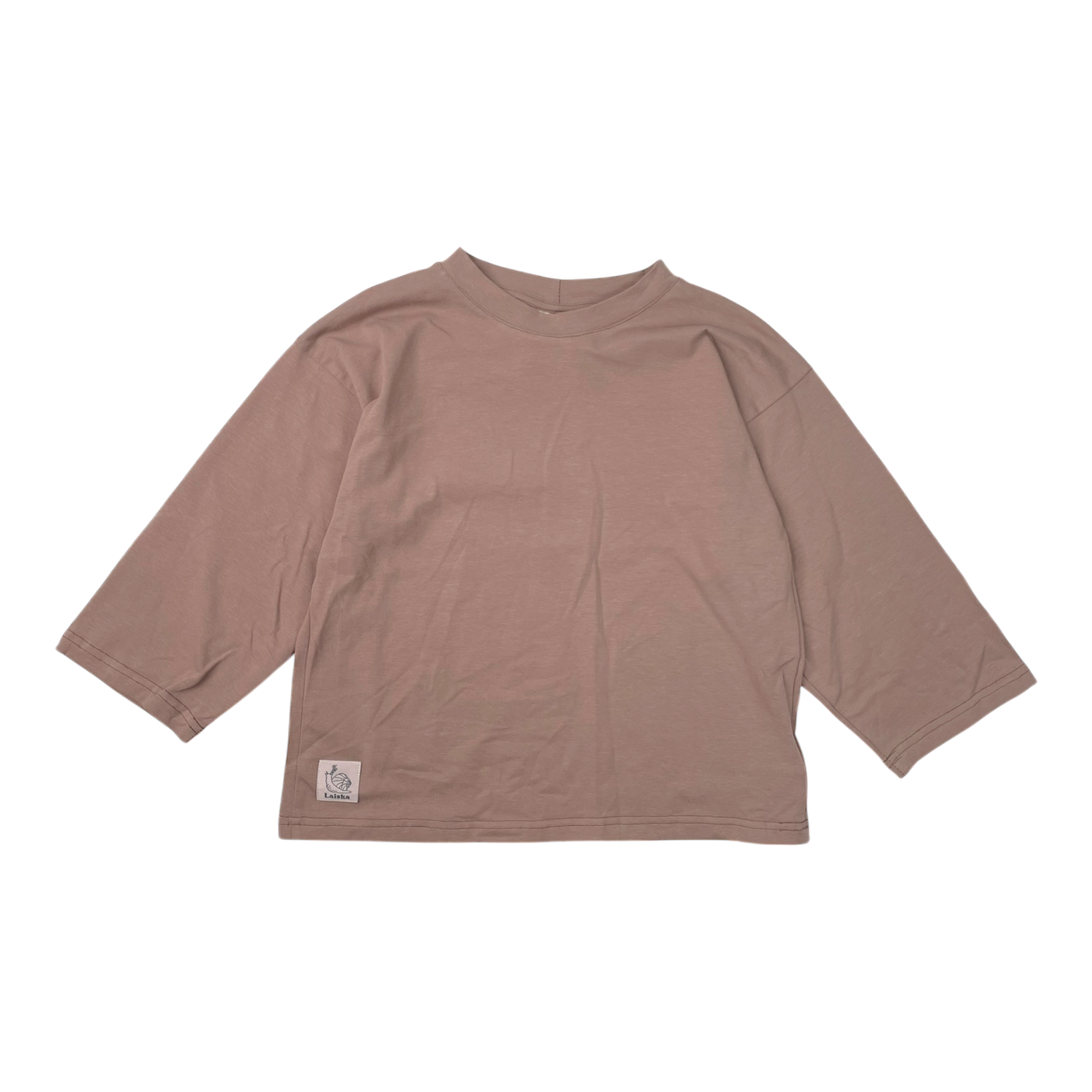 Laiska Ebba gro shirt, taupe | 110/116cm