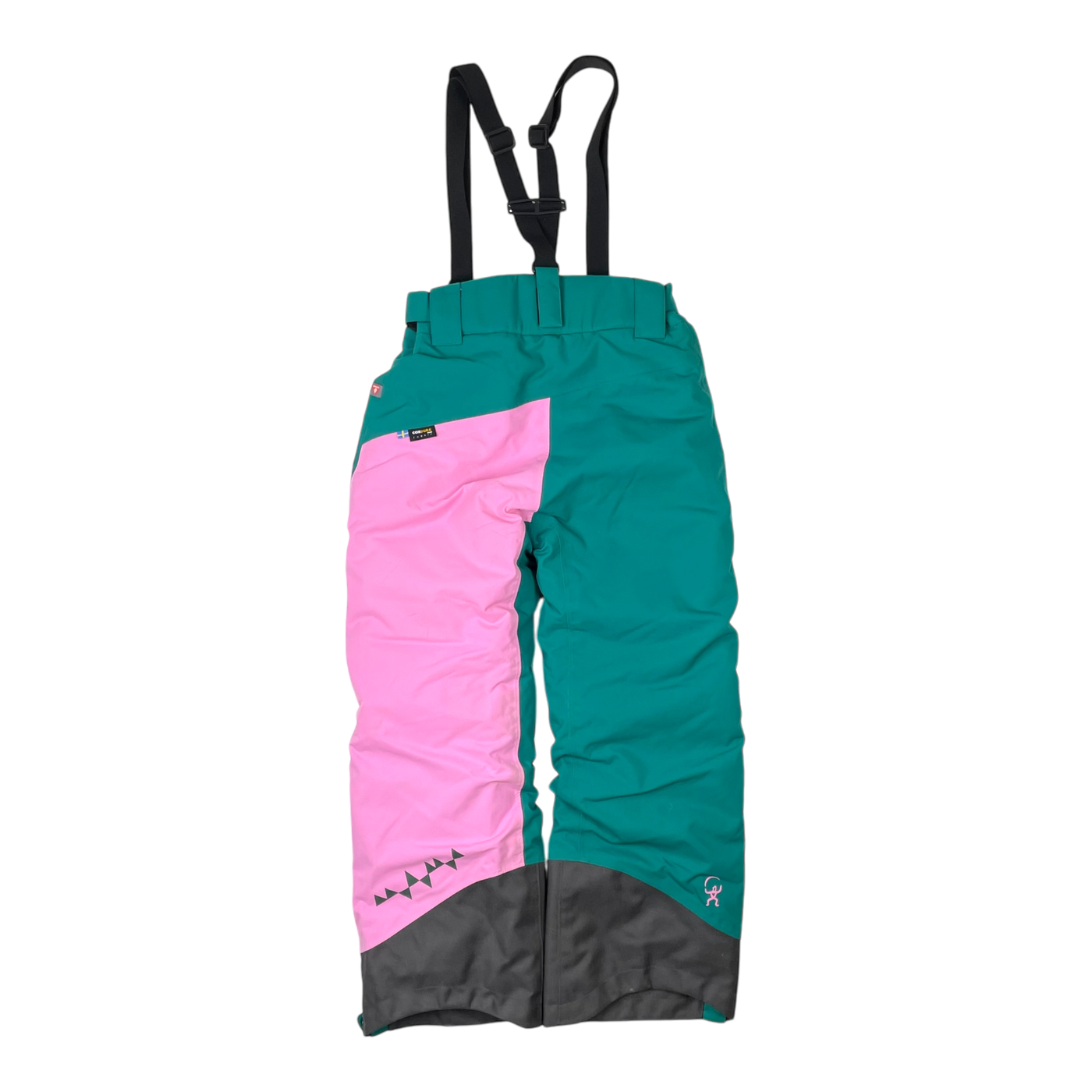 Isbjörn offpist ski winter pants, pink/green | 134/140cm