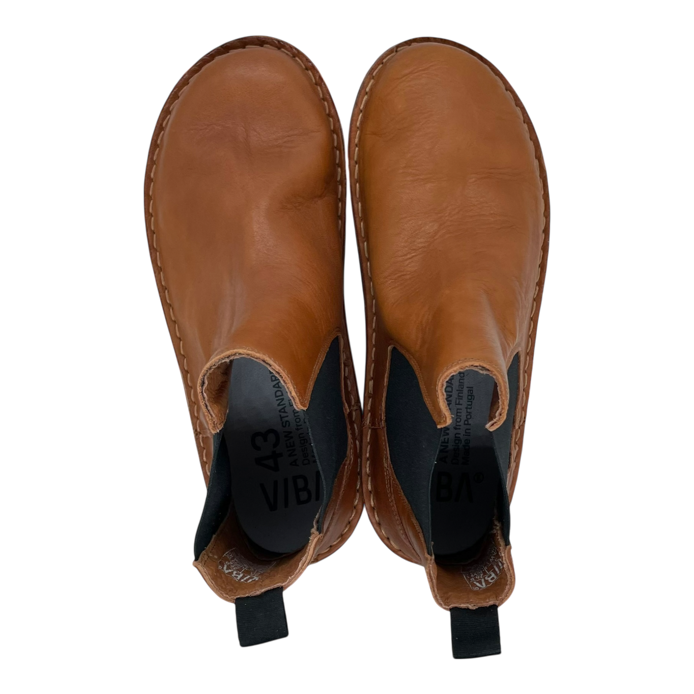 VIBAe Helsinki leather boots, cognac brown | 43