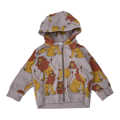 Mini Rodini zip hoodie, lion | 80/86cm