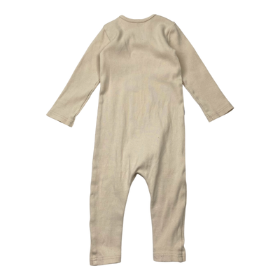 Gugguu rib jumpsuit, beige | 62cm