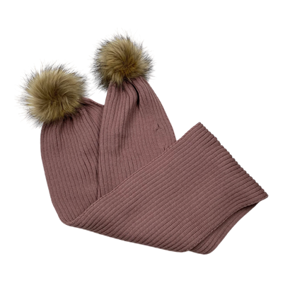 Gugguu merino furry scarf, salmon | kids