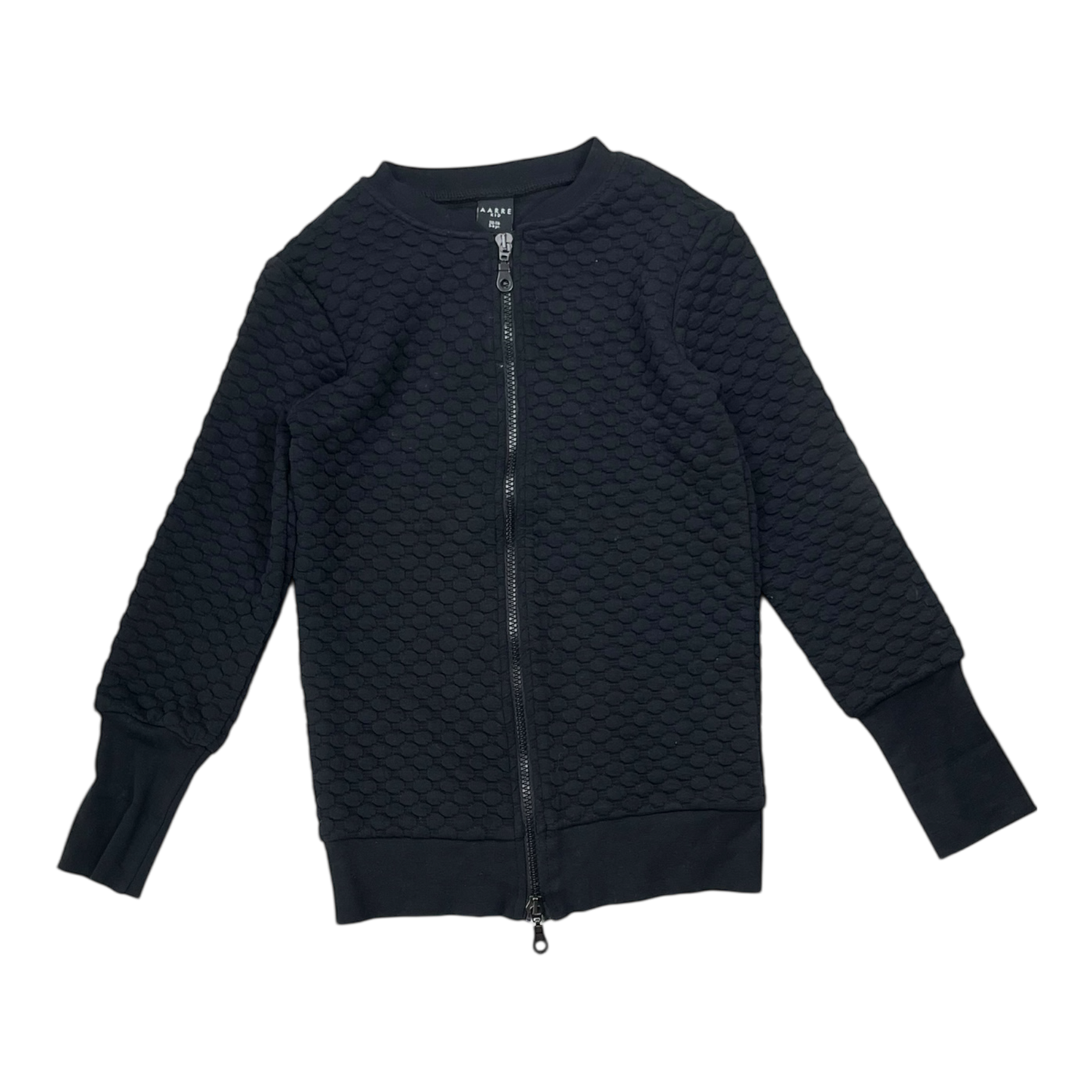 Aarre zipper sweat hoodie, black | 110/116cm