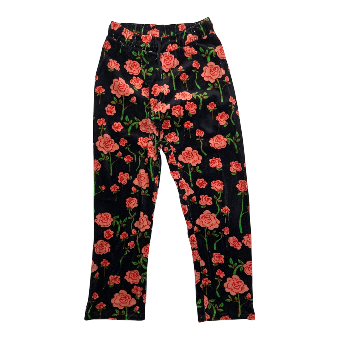 Mini Rodini velour pants, roses | 140/146cm