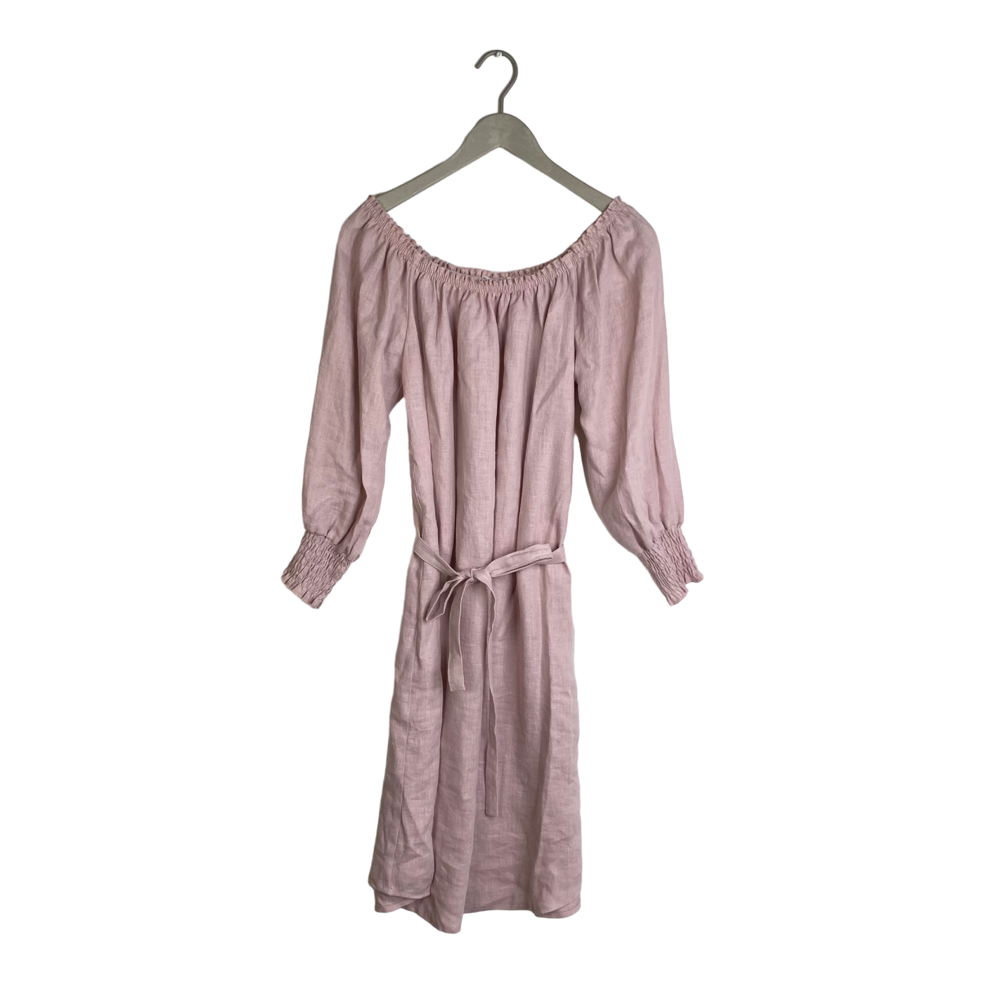 Bypias linen dress, rose | women M