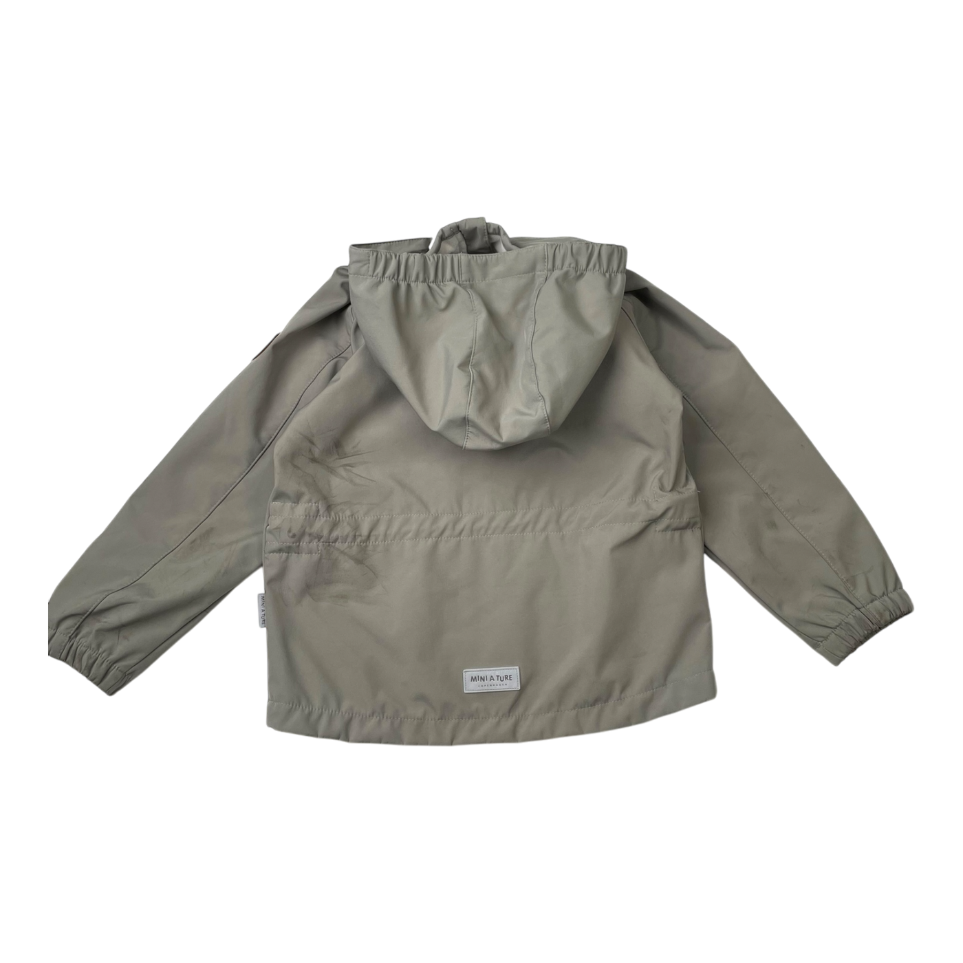 Miniature midseason softshell jacket, moss green | 116cm