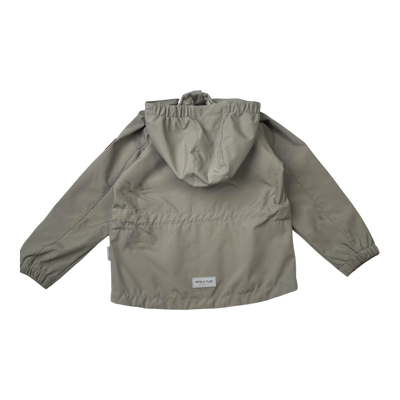 Miniature midseason softshell jacket, moss green | 116cm