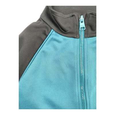 Reima verrari track suit jacket, black/ teal | 134cm