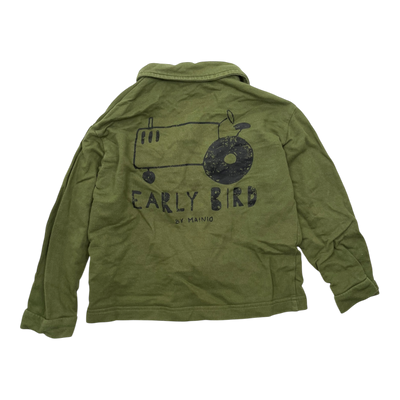 Mainio sweat jacket, olive | 98/104cm