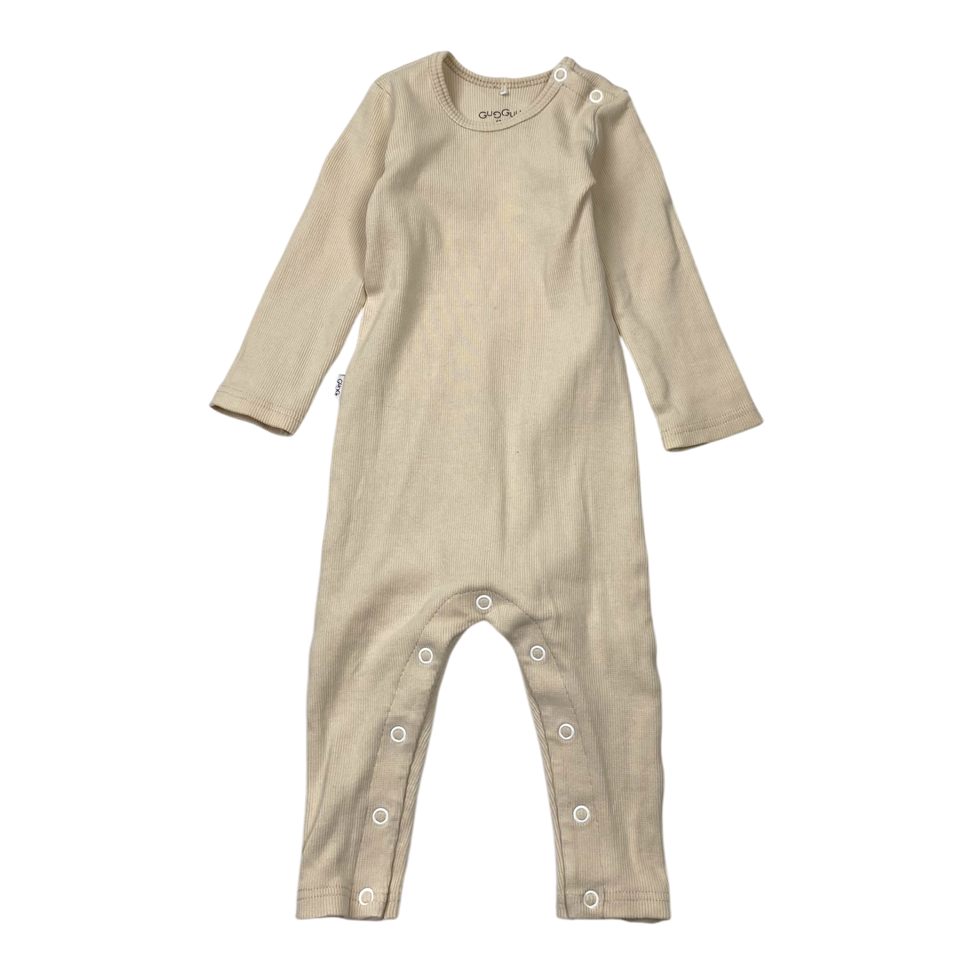 Gugguu rib jumpsuit, beige | 62cm