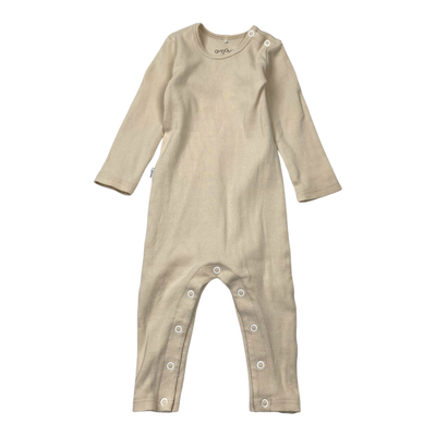 Gugguu rib jumpsuit, beige | 62cm